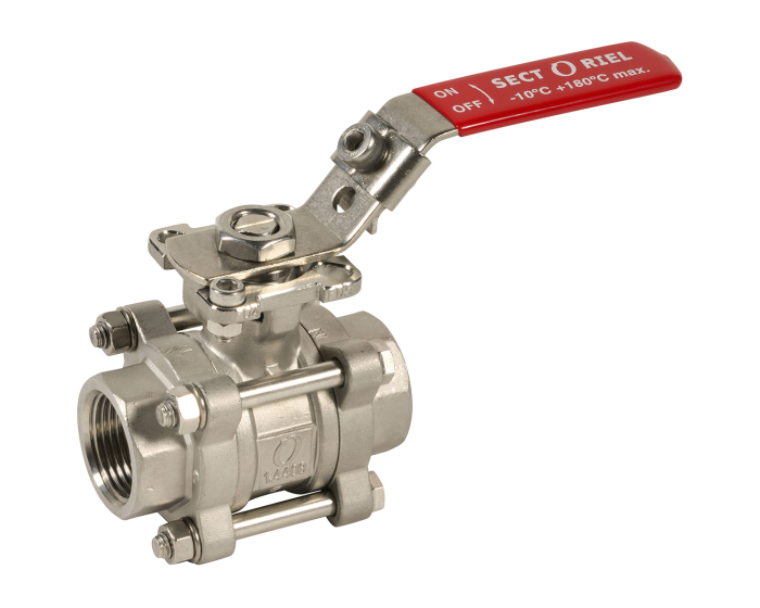 Stainless steel ball valve 747-8-9XS 3-piece body BSP BW SW